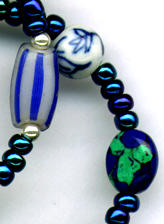 Photo of decorative glass beads used in jewelry